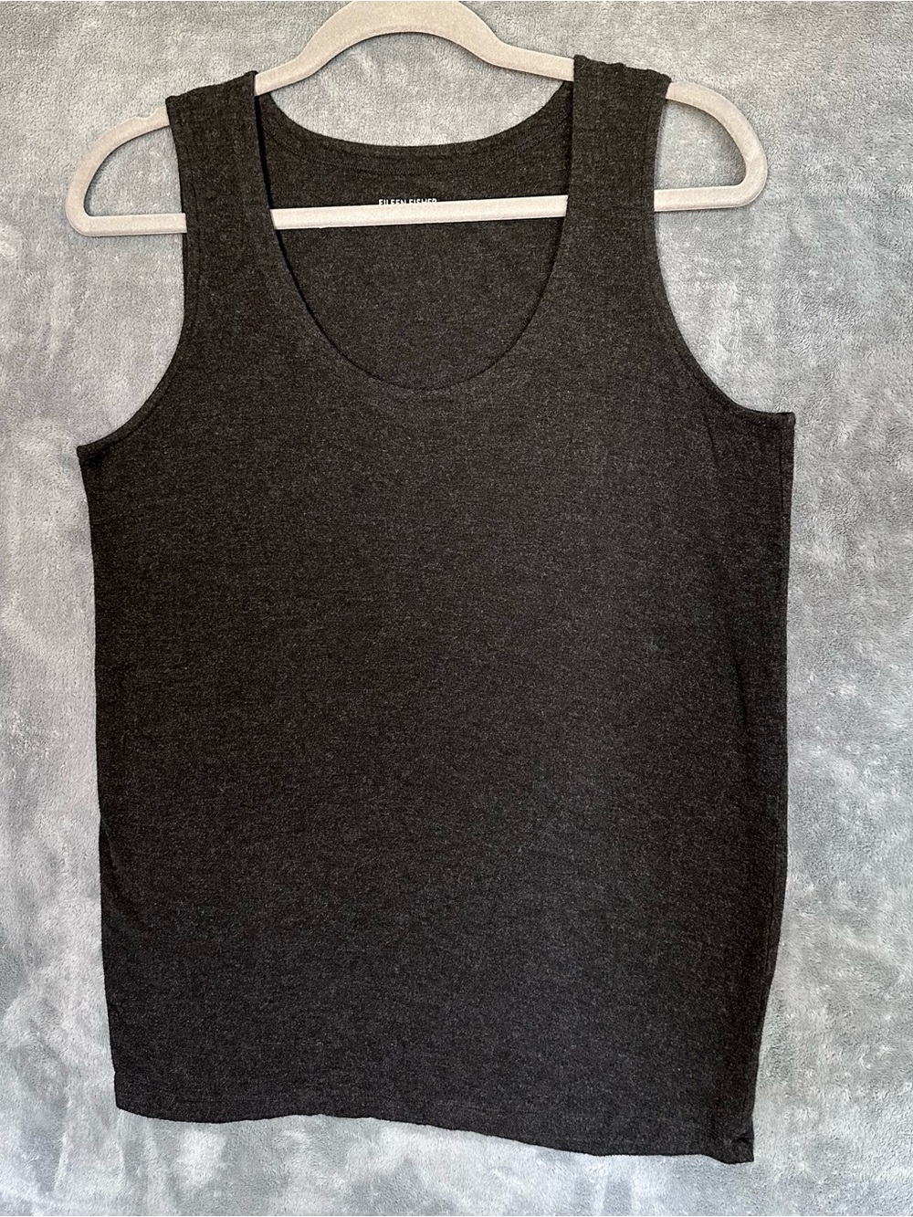 Eileen Fisher Charcoal Scoop Neck Tank